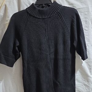 Lands' End Women's Black Turtleneck Sweater